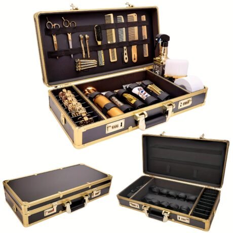 Barber Specific Toolbox, Large Capacity Hairstylist Multifunctional Storage Box, Password Lock Hairdressing Box Only Box Without Accessories