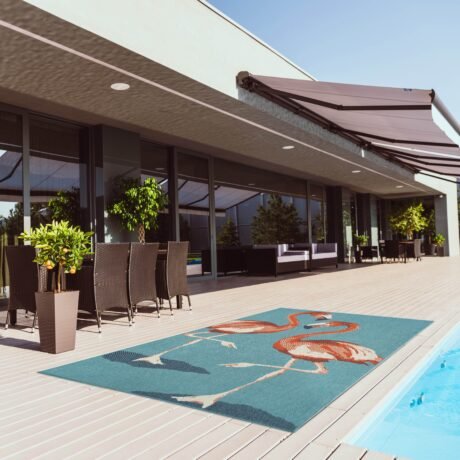 36 * 21 Inch Rectangular Carpet, Suitable For Indoor And Outdoor Use In The Living Room, Pet Friendly, Tropical Style Flamingo Exquisite Texture Pattern, Luxurious Anti Slip Durable Soft Carpet