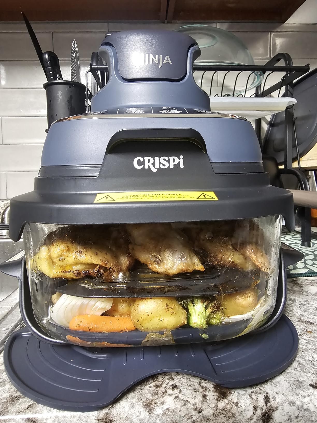 Ninja Crispi™ 4-in-1 Portable Glass Air Fryer Cooking System Cyberspace photo review